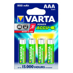 Piles rondes rechargeables HR03 AAA Varta