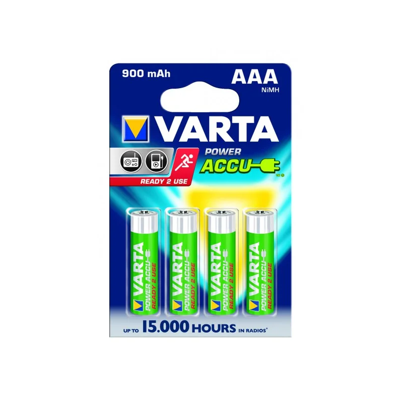 Piles rondes rechargeables HR03 AAA Varta