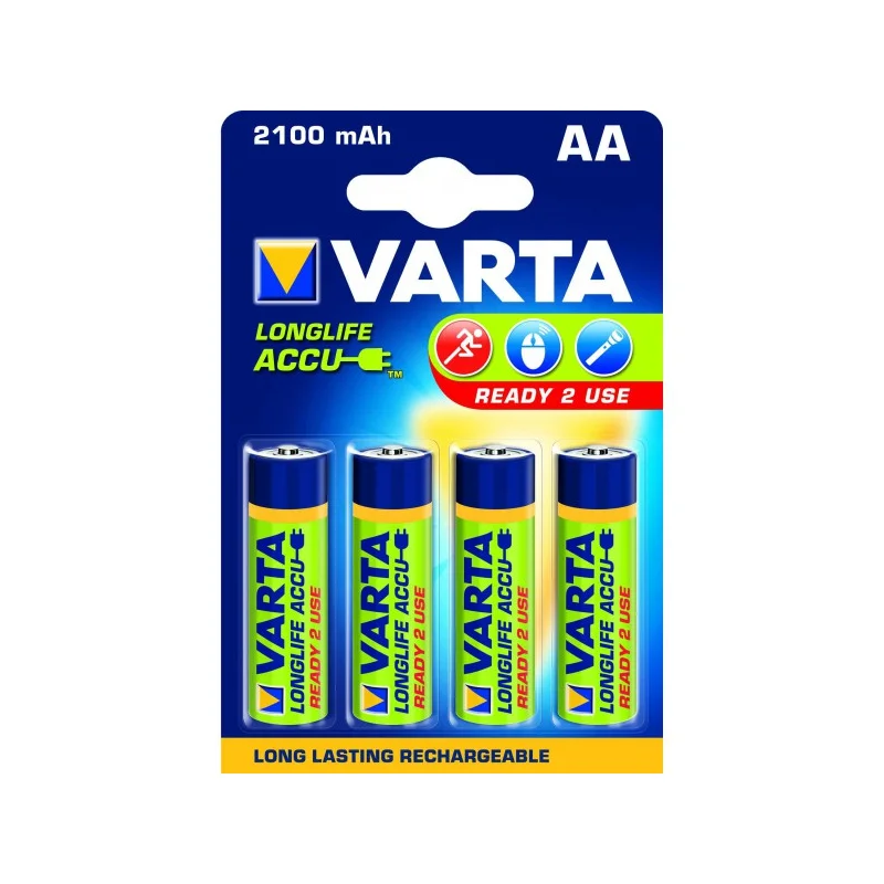 Piles rondes rechargeables HR06 AA Varta