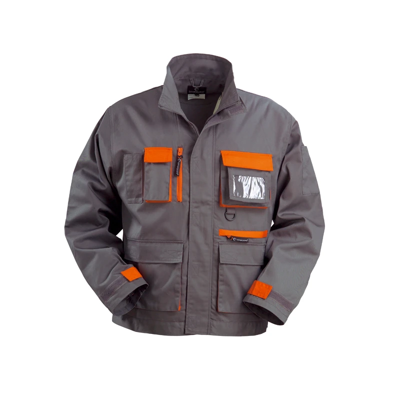 Veste de travail grise/orange, coton-poly