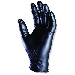 Lot de 100 gants nitrile noir jetables