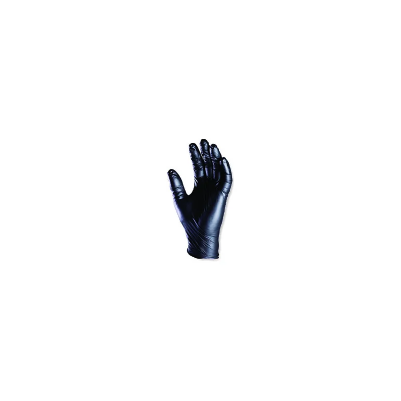 Lot de 100 gants nitrile noir jetables