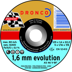 Disque à tronçonner Acier Pro Dronco, diamètre 125mm