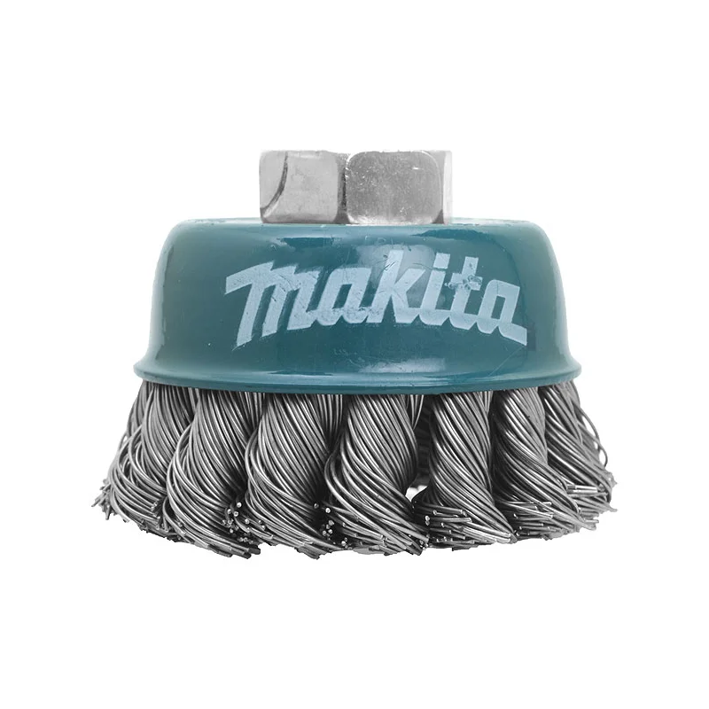 Brosse boisseau à fils torsadés pour meuleuses d'angle 125mm Makita