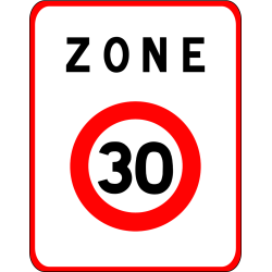 Panneau B30 Entrée zone 30