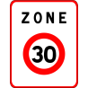 Panneau B30 Entrée zone 30