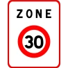 Panneau B30 Entrée zone 30