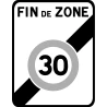 Panneau B51 Sortie zone 30