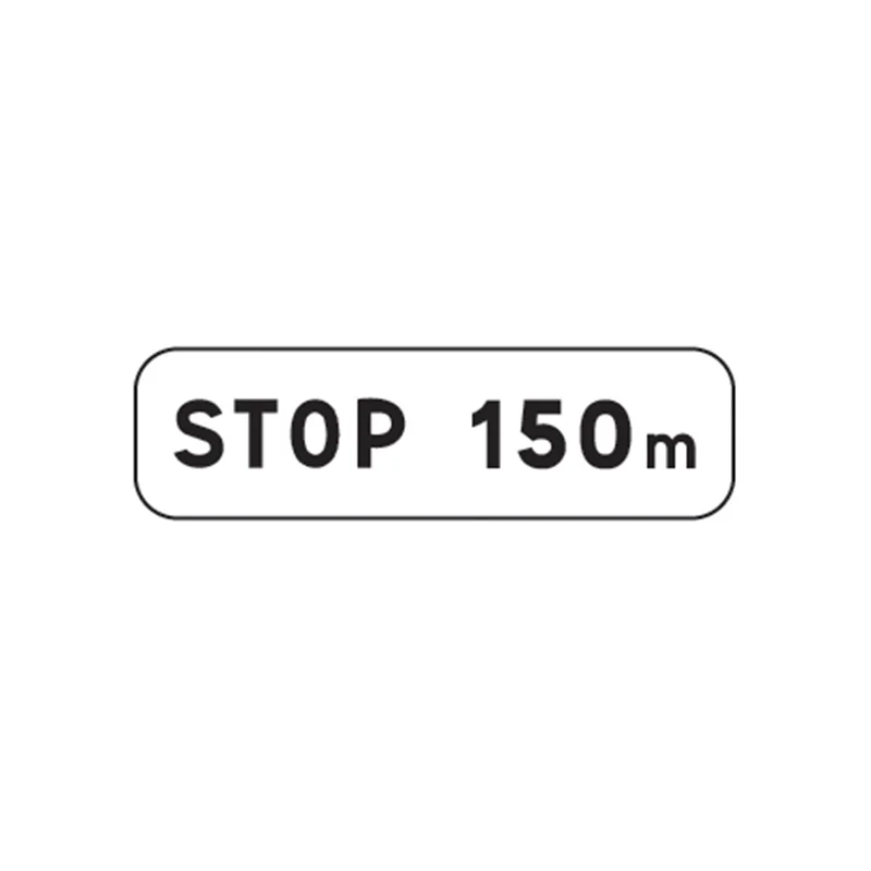 Panonceau M5b Stop et distance à personnaliser