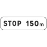 Panonceau M5b Stop et distance à personnaliser