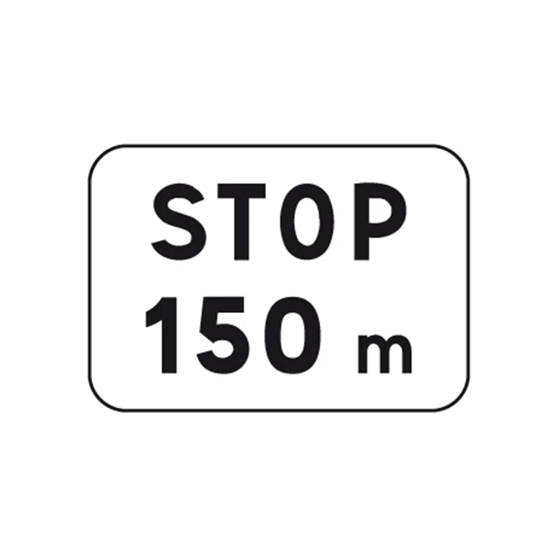 Panonceau M5 Stop et distance à personnaliser