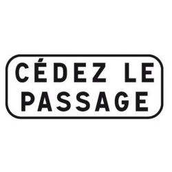 Panonceau M9c Cédez le passage