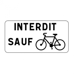 Panonceau M9v1 Interdit sauf vélos