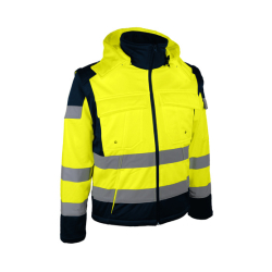 Veste Softshell haute visibilité RTP doublé polaire 2 en 1