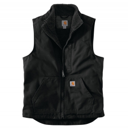 Gilet hiver noir Sherpa Lined Mock Neck Vest Carhartt