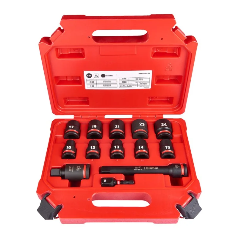 Coffret Milwaukee 13 douilles 1/2" Shockwave Impact Duty courtes