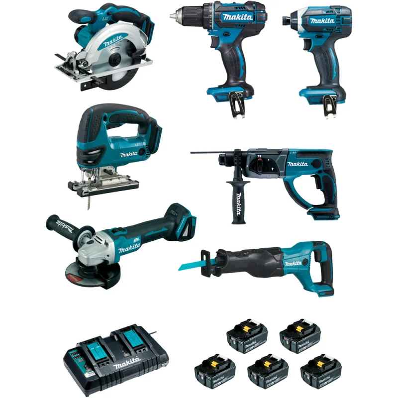 Ensemble de 7 machines Makita 18V Li-Ion