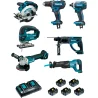 Ensemble de 7 machines Makita 18V Li-Ion