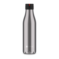 Bouteille isotherme avec bouchon 100% acier inoxydable capacité 750ml type Bouchon à visser couleur Metallic argent