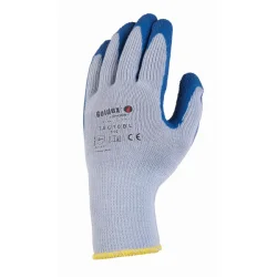 Gants latex support polyester sans couture taille 10