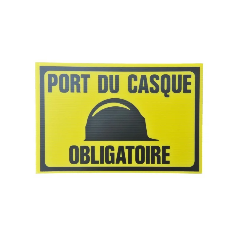 Plaque Akylux "Port du casque obligatoire"