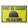 Plaque Akylux "Port du casque obligatoire"