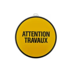 Plaque "Attention travaux"