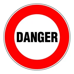 Plaque "Danger"