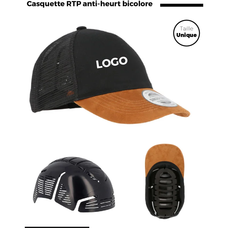 Casquette RTP Anti-heurt, coque ABS, bicolore