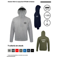 Sweat-Shirt à capuche RTP280 Unisexe