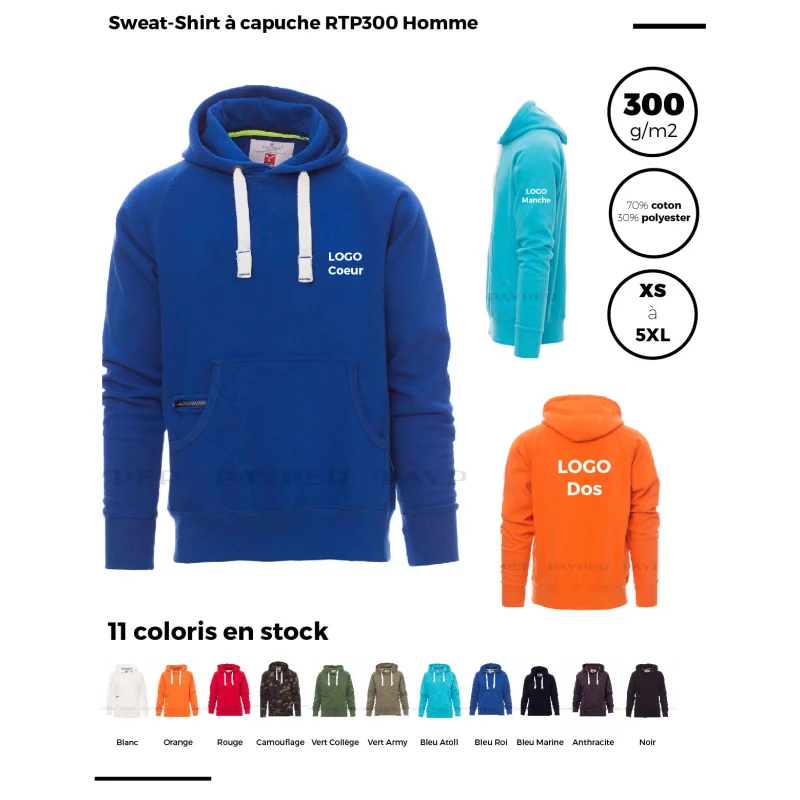 Sweat-Shirt à capuche RTP300 Homme