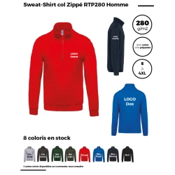 Sweat-Shirt col Zippé RTP280 Homme