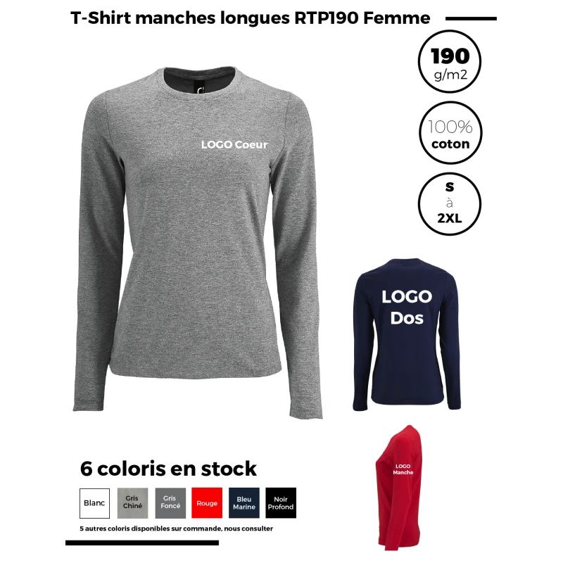 T-Shirt Manches Longues RTP190 Femme
