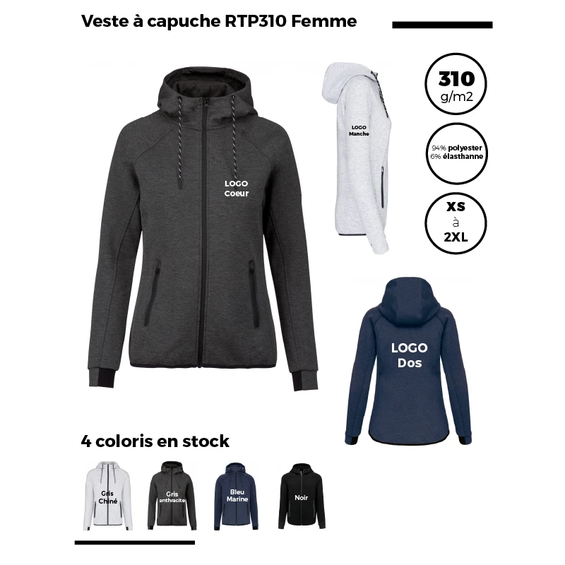 Veste à capuche RTP310 Femme