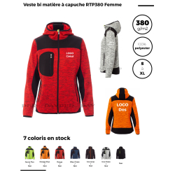 Veste bi matière à capuche RTP380 Femme