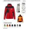 Veste bi matière à capuche RTP380 Femme