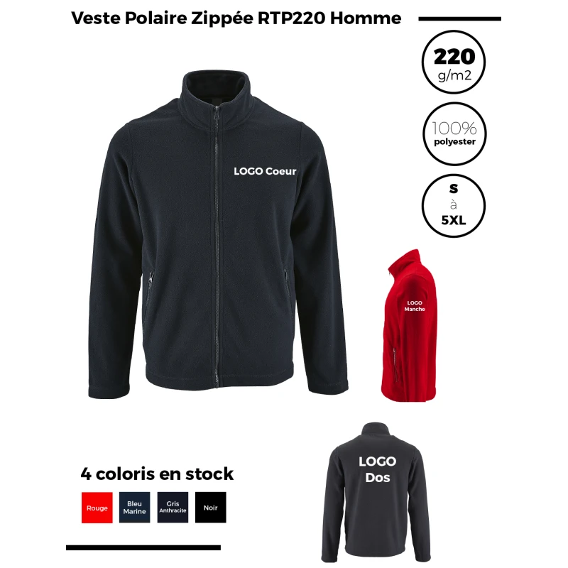 Veste Polaire Zippée RTP220 Homme