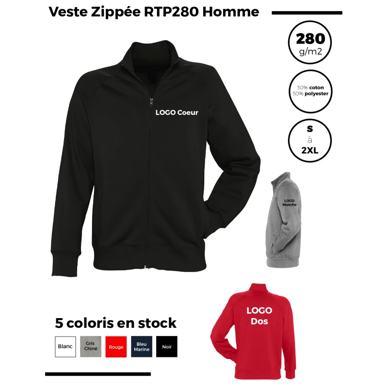 Veste Zippée RTP280 Homme