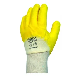 Gants latex crêpé jaune T10