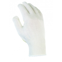 Gants tricotés coton blanc T10