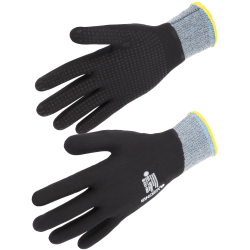 Gants nitrile mousse tout enduits noirs