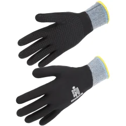 Gants nitrile mousse tout enduits noirs