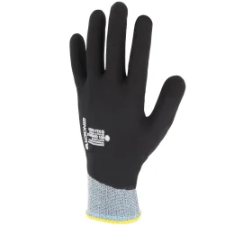 Gants nitrile mousse tout enduits noirs