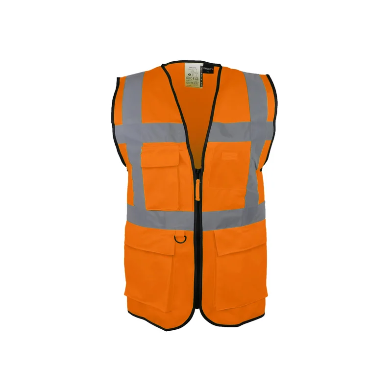 Gilet de signalisation RTP120 multi poches avec fermeture à glissière