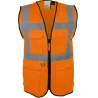 Gilet de signalisation RTP120 multi poches avec fermeture à glissière