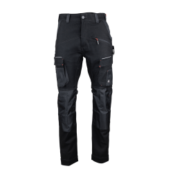 Pantalon stretch bicolore LMA avec poches genouillères RTP300