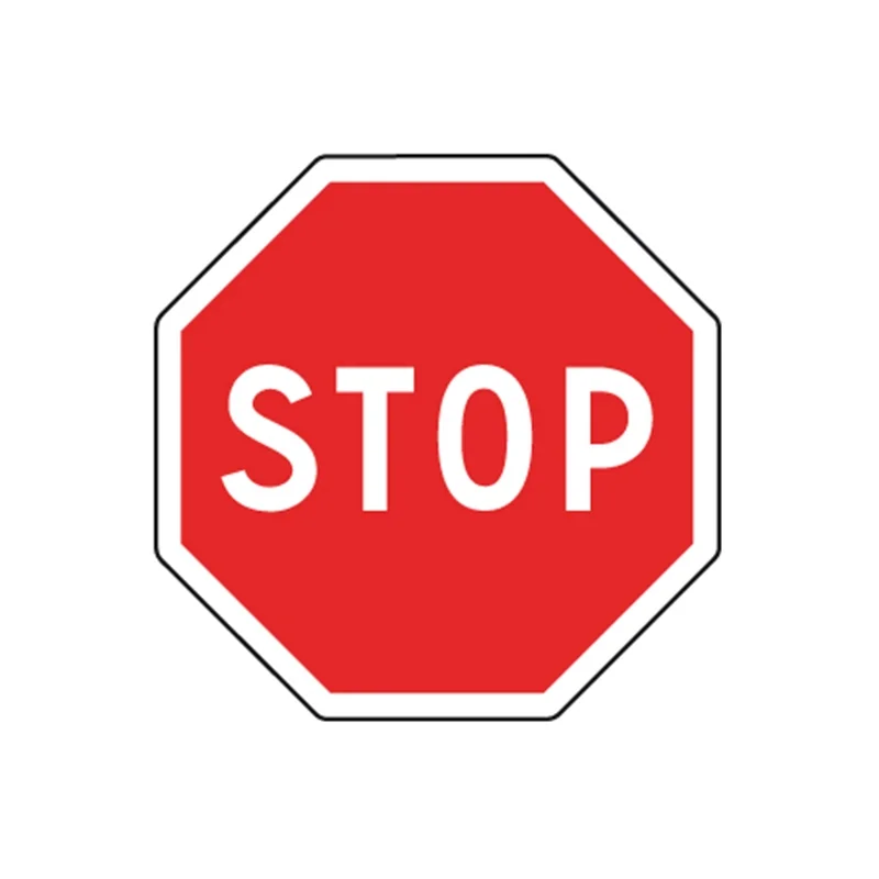 Panneau AB4 Stop sur pied basculant classe CT1