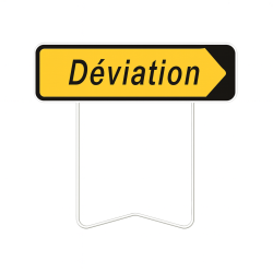 Panneau KD22a "Déviation" sur pied