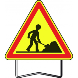 Panneau AK5 attention travaux.