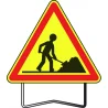 Panneau AK5 attention travaux.